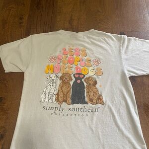 Simply Southern Cream Dog Graphic T-Shirt Girls